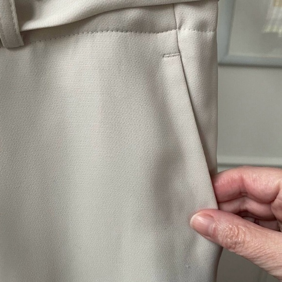 Banana Republic Straight Leg Ivory Stone Tie Waist Pants 8 - Picture 8 of 8